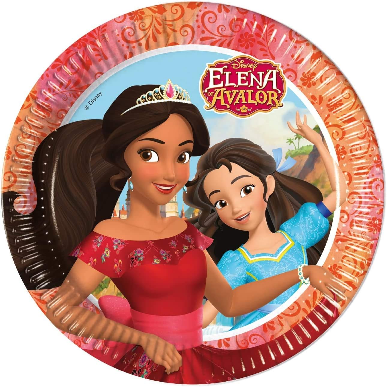 5123 Birthday Party Pack of 8 Paper Plates 23cm Licensed (Elena de Avalor)