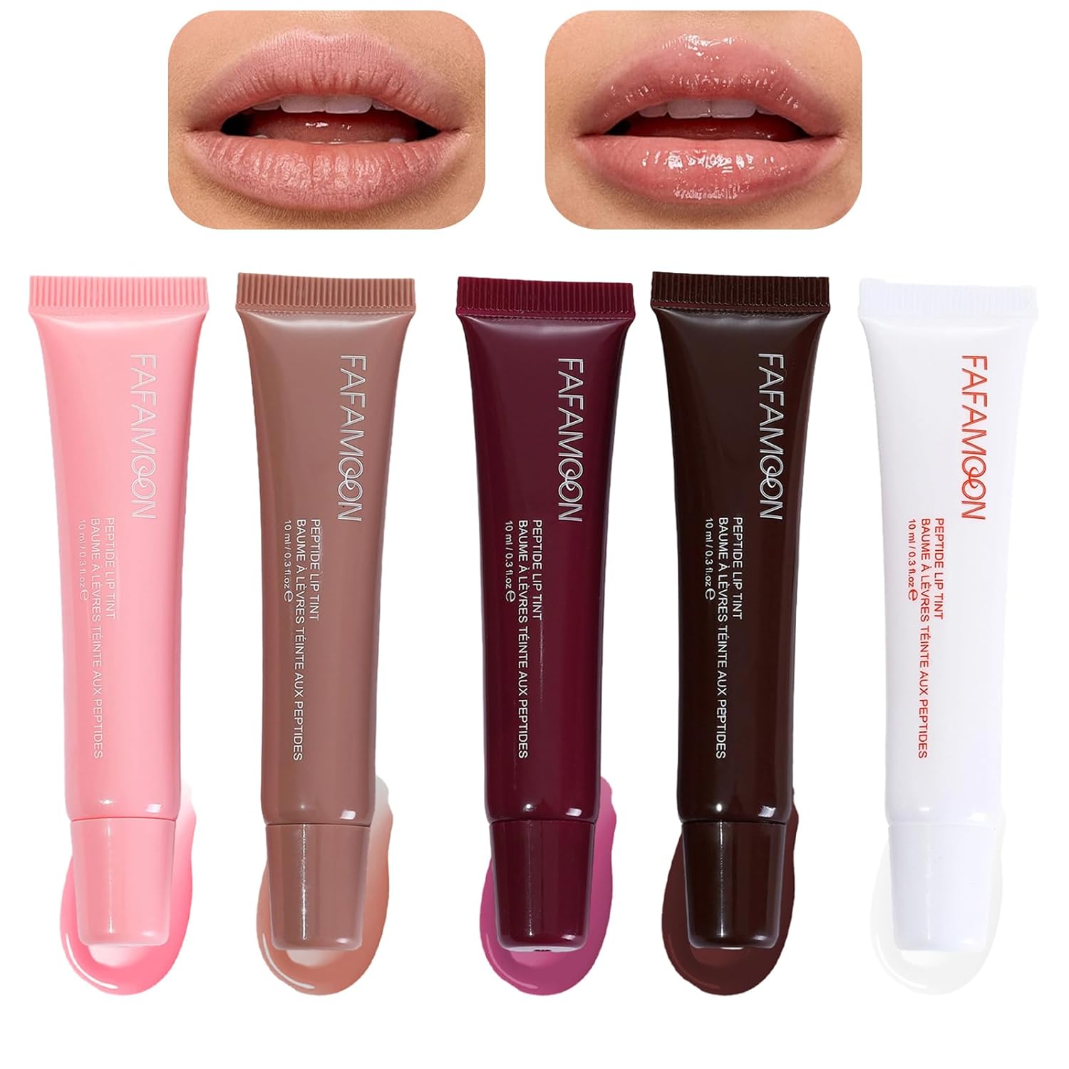 5 Colors Hydrating Lip Gloss, Shiny Jelly Lip Plumping Lip Balms, Long Lasting Nourishing Non-sticky Fresh Clear Smooth Lip Care