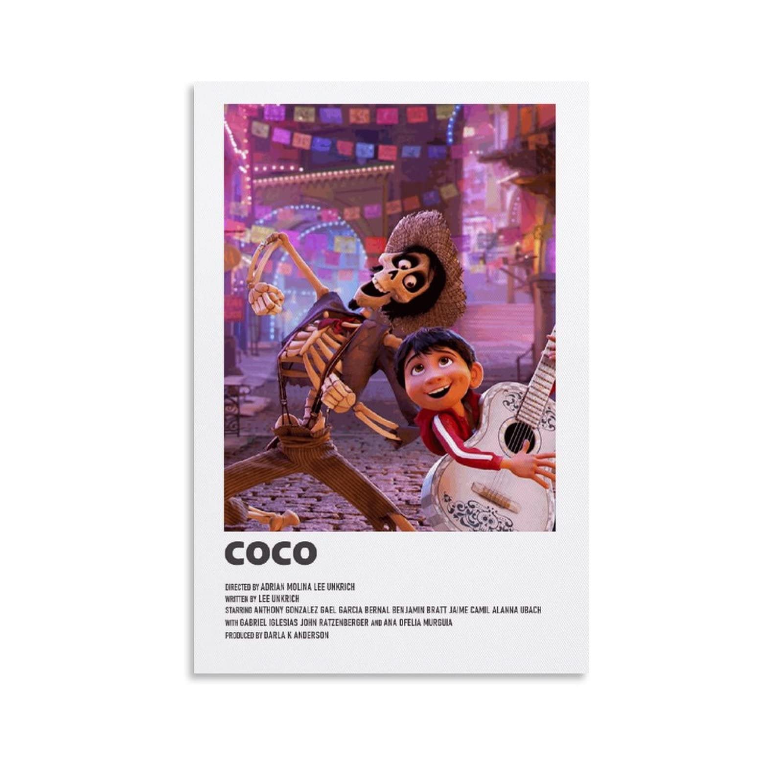 JOLO Aesthetic Movie Poster Pelicula De Coco En Ingles Poster Decorative Painting Canvas Wall Posters And Art Picture Print Modern Family Bedroom Decor Posters 08x12inch(20x30cm)