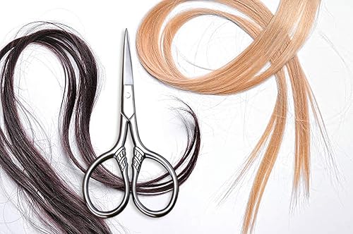 Miniatura 8 de Tijeras de precisión pequeñas, de acero inoxidable de 3.5 pulgadas, multiusos, kit de aseo de belleza vintage para cabello facial, cejas, pestañas,