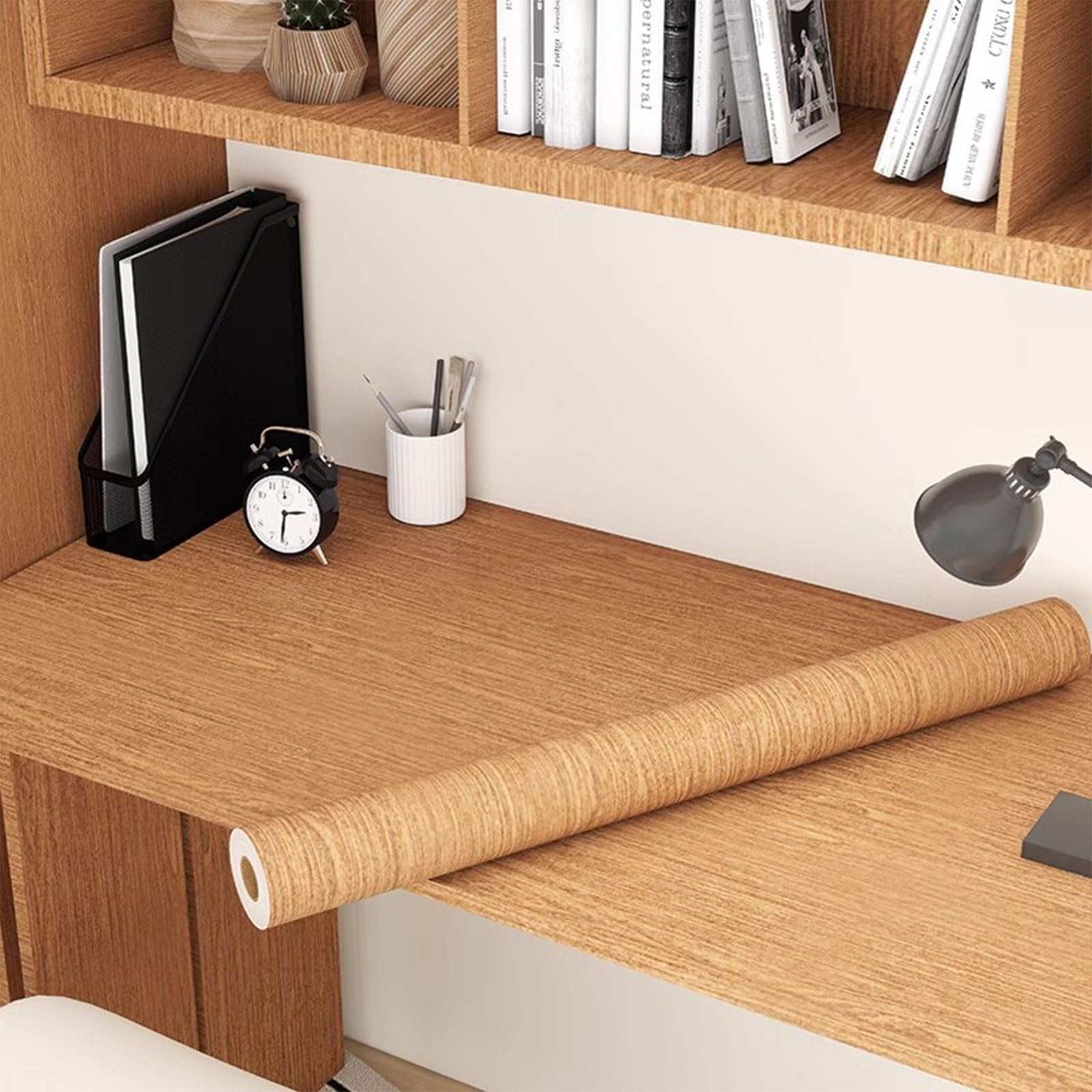 Papier peint en bois amovible imperméable pour plan de travail