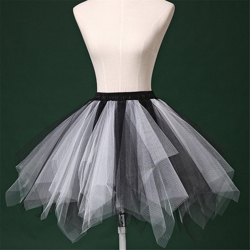 Adult Women 80's Tutu Skirt Layered Tulle Petticoat Halloween Tutu