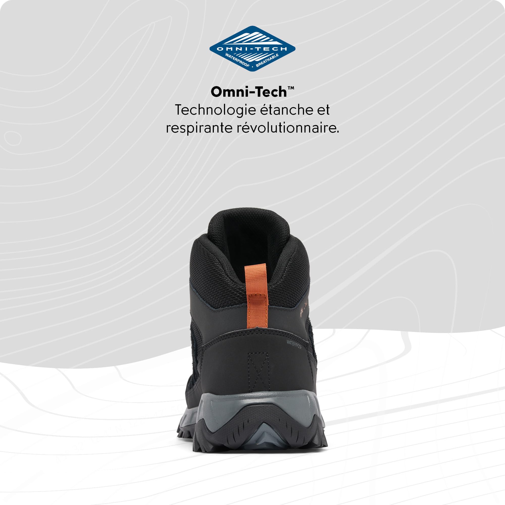 Columbia Chaussures Strata Trail Mid WP, conçues pour résister aux éléments, conception légère comme une plume, construction robuste, amorti exceptionnel, rebond à haute énergie - Hommes