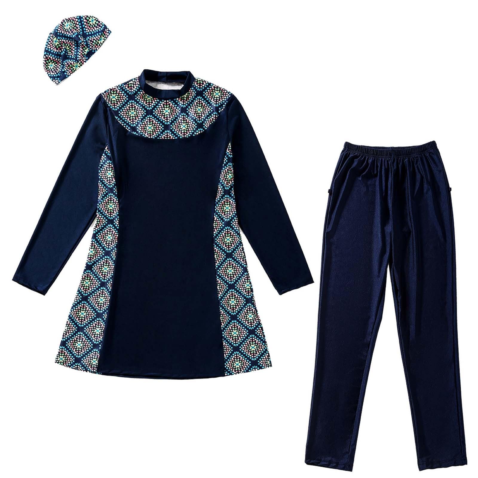 Costume di Bagno Donna da Musulmano Donna, Ampio E Oversize, Bikini, Completo con Copertura Completa Costumi Interi Tankini