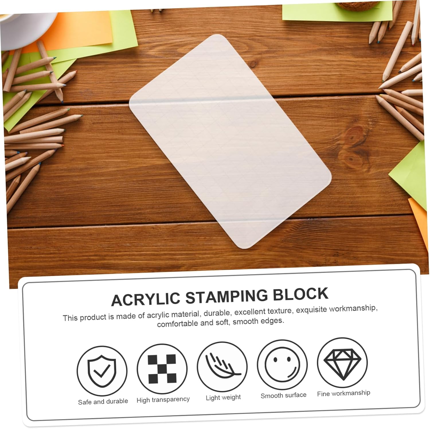 DIY Stamp Craft Tool Acrylic Stamps Block for Handmade Decorative Stamping