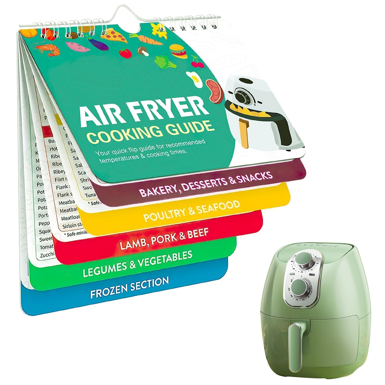 Buy Air Fryer Cheat Sheet, Air Fryer Oven Cooking Guide Times