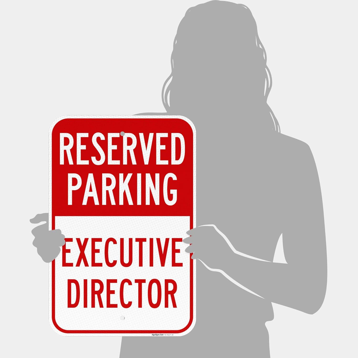 Reserved Parking Executive Director Sign, 12x18 Inches, 3M EGP Reflective .063 Aluminum, Fade Resistant, Made in USA