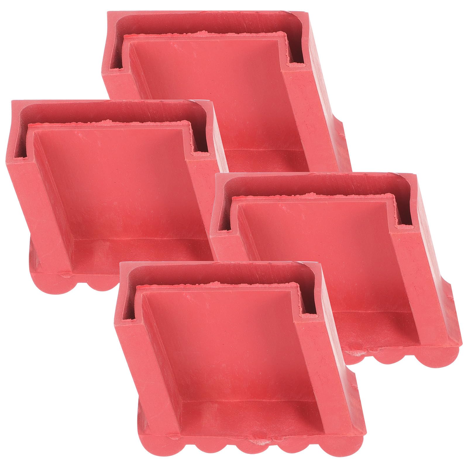Almohadillas de goma roja para escaleras de madera con pack de 4 piezas