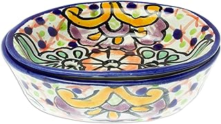 NOVICA Artisan Handcrafted Talavera Style Ceramic Soap Dish | Multicolor...