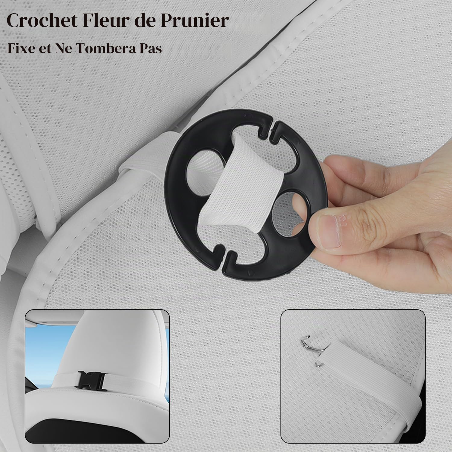 TOPABYTE Housse de Siège Avant pour Tesla Model 3/Y/X/S 2017-2026 Coussin de Siège – Protège Les Sièges de Votre Tesla – Protection Inférieure de Siège de Voiture - Blanc