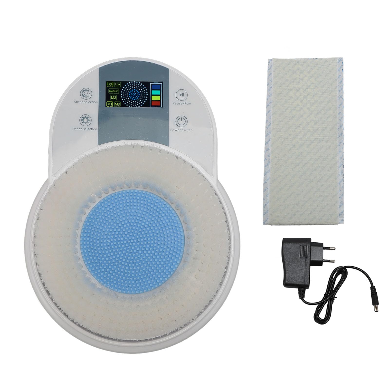 Depurador de Espalda Montado en la Pared, Cepillo de Baño Corporal Eléctrico con Apagado Automático, Cepillo de Ducha para la Piel del Cuerpo con Ajuste de 3 Velocidades para