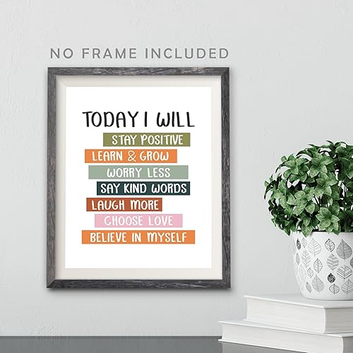 Miniatura 5 de Today I Will, Positive Affirmations Poster for Kids, Classroom Decor, Kids Wall Art, Kids Room Wall Decor, Nursery Decor, Encouragement Artwork