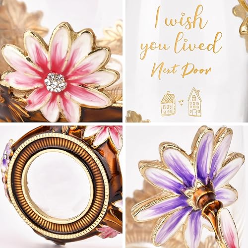 Vista 34 de OEAGO - Taza de té única, de regalo para Día de la Madre, cumpleaños, día de San Valentín, ideas para amiga, hermana, compañera de trabajo Púrpura