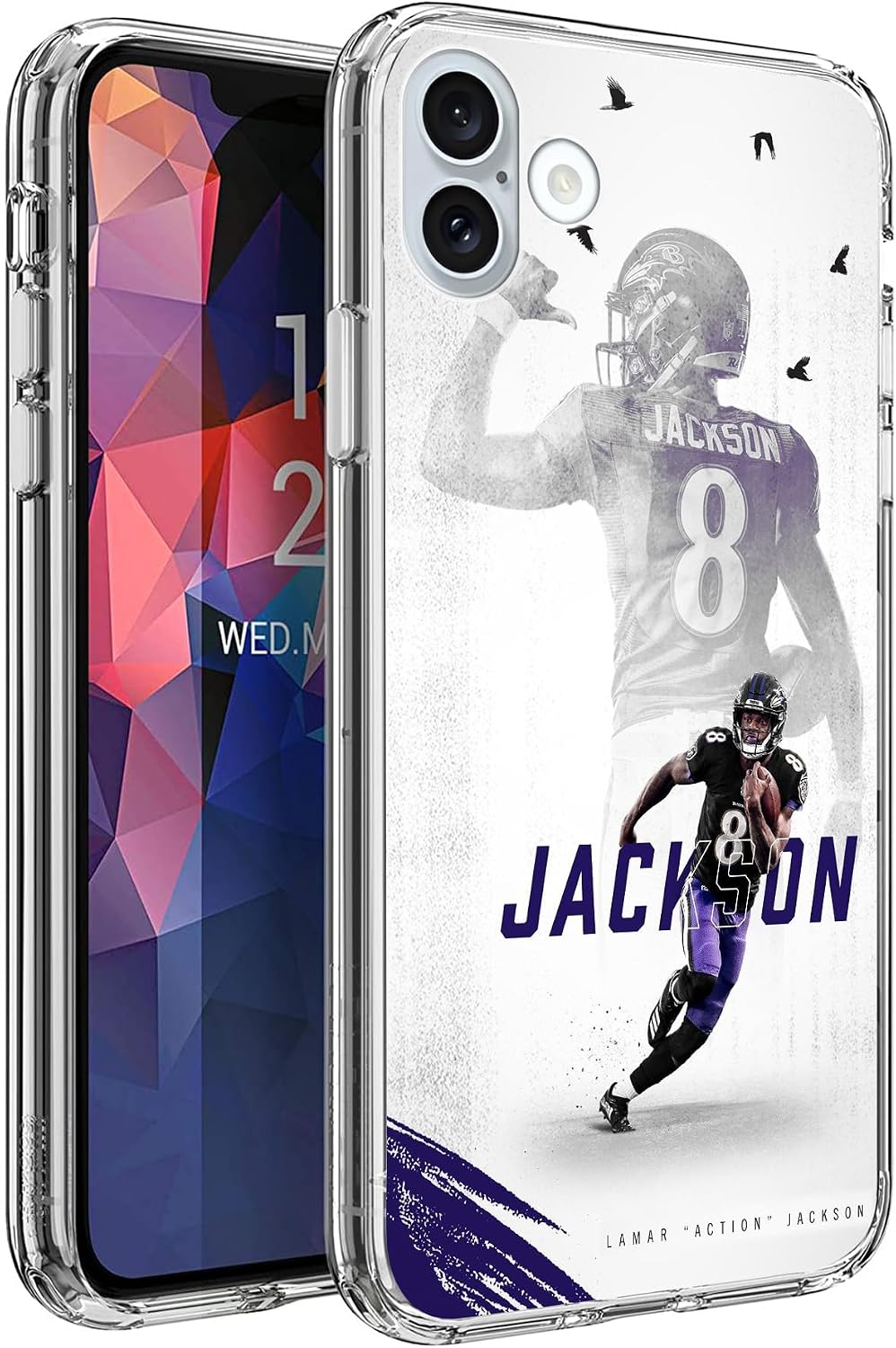 for iPhone 16 Case,TPU Shockproof Clear Cover,Baltimore-Jackson-1