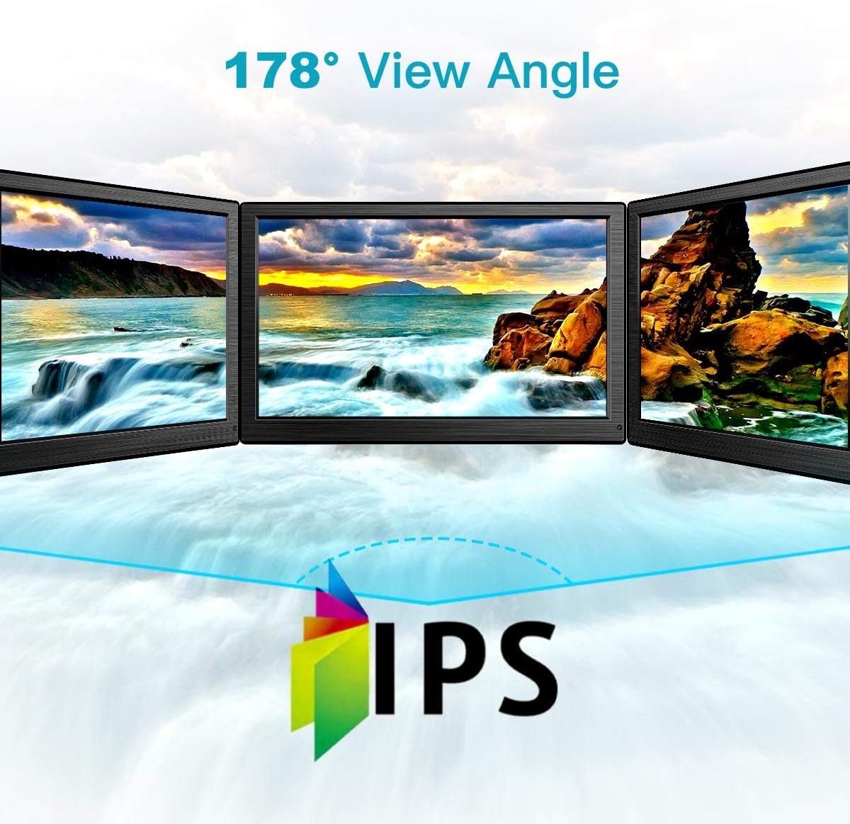 Blасk Frіdау - 40% оƒƒ Eyoyo 13.3 inch IPS HDMI Monitor 1920x1080 16: 9 LCD Display Screen Support HDMI VGA AV BNC USB Intput for PC Laptop Computer Home Security CCTV System with Loudspeakers