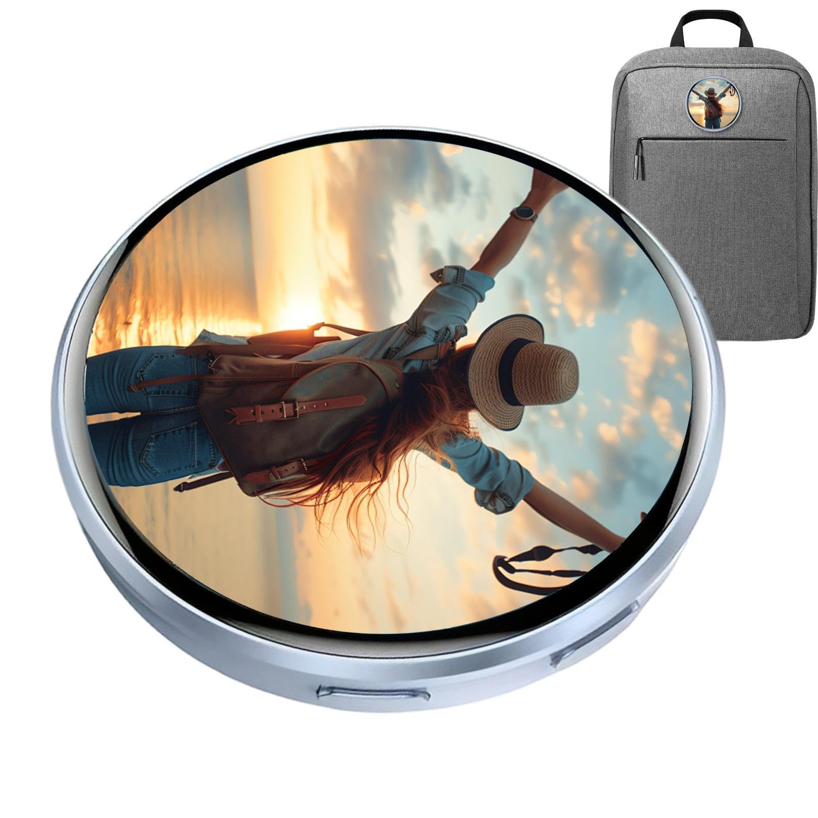 Badge numérique tactile 4,3 cm suspendu pour sac à dos et vêtements connectés