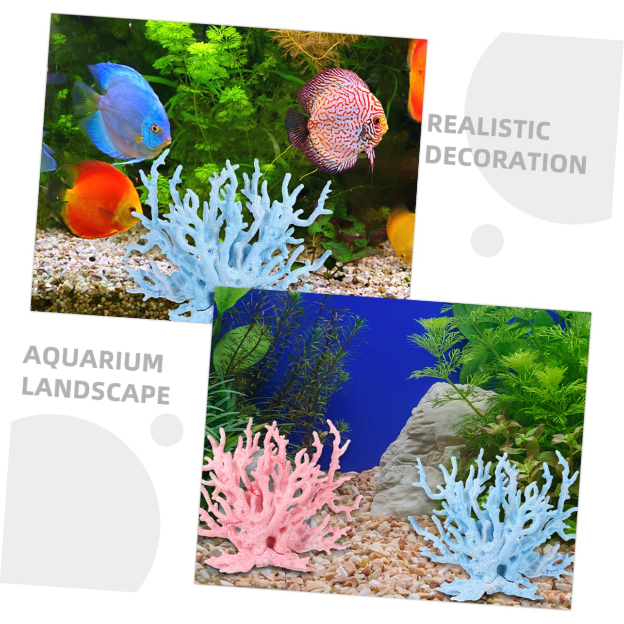 BESPORTBLE Élégant Artificiel pour Aquarium d'eau Douce 4 Pièces Accessoires Décoratifs pour Aquarium