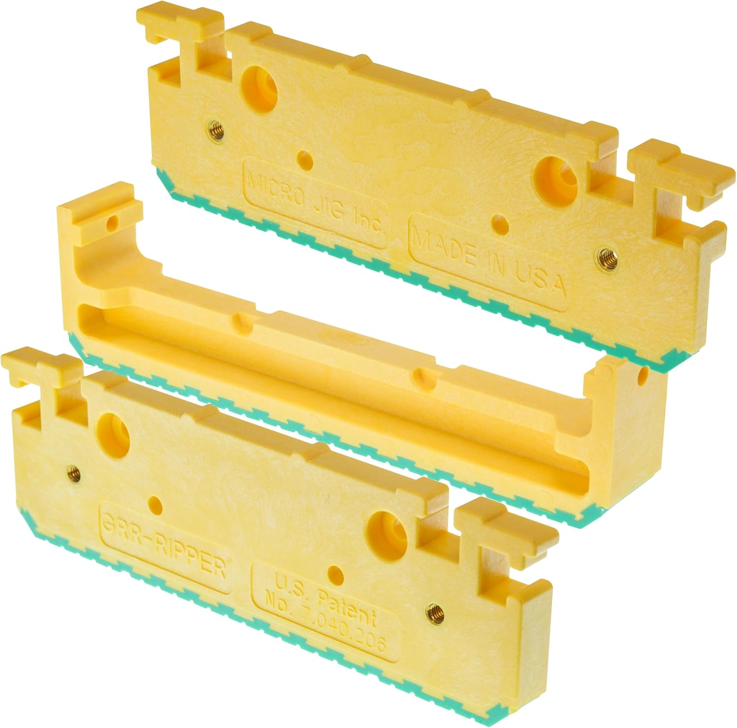MICROJIG GRR-RIPPER Replacement Leg Set, 3D Pushblock Parts, RR-303, 3-Piece, Yellow