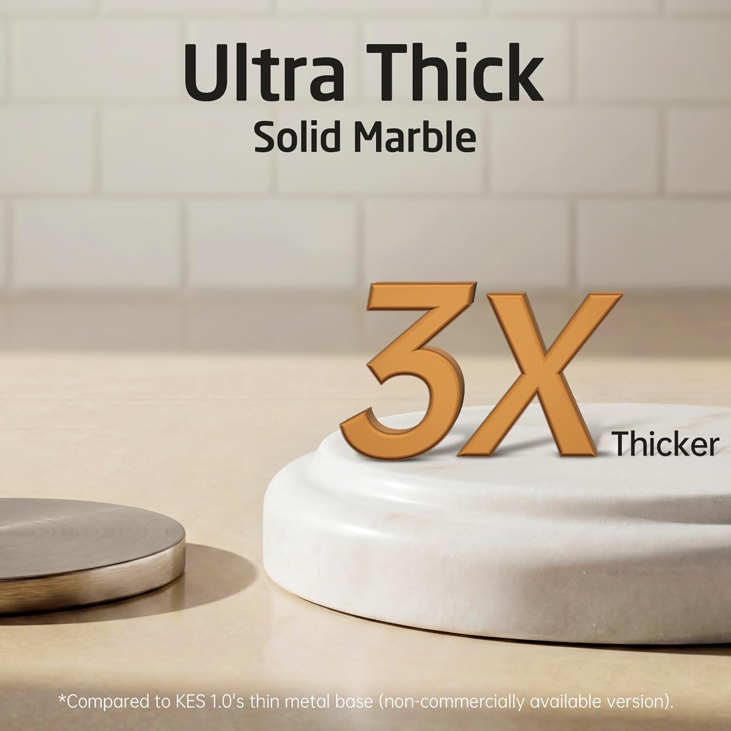 KES Brushed Gold Marble Paper Towel Holder Countertop with 2X Weighted Base, Rustproof 18/8 Stainless Steel Freestanding Paper Towel Roll Holders for Kitchen, Antique Gold, KPH208-BZ
