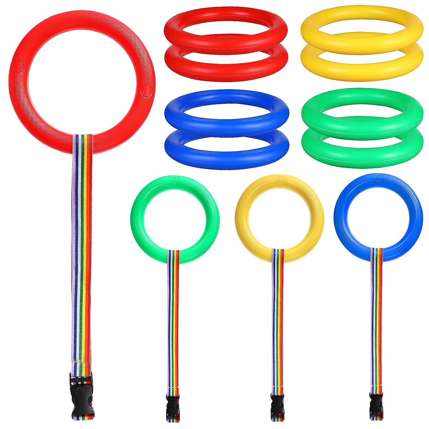 12pcs Anti-Lost Walking Rope and Preschool Line Rope with Handles, Colorful Safety Leashes for Daycare and Kindergarten Activities