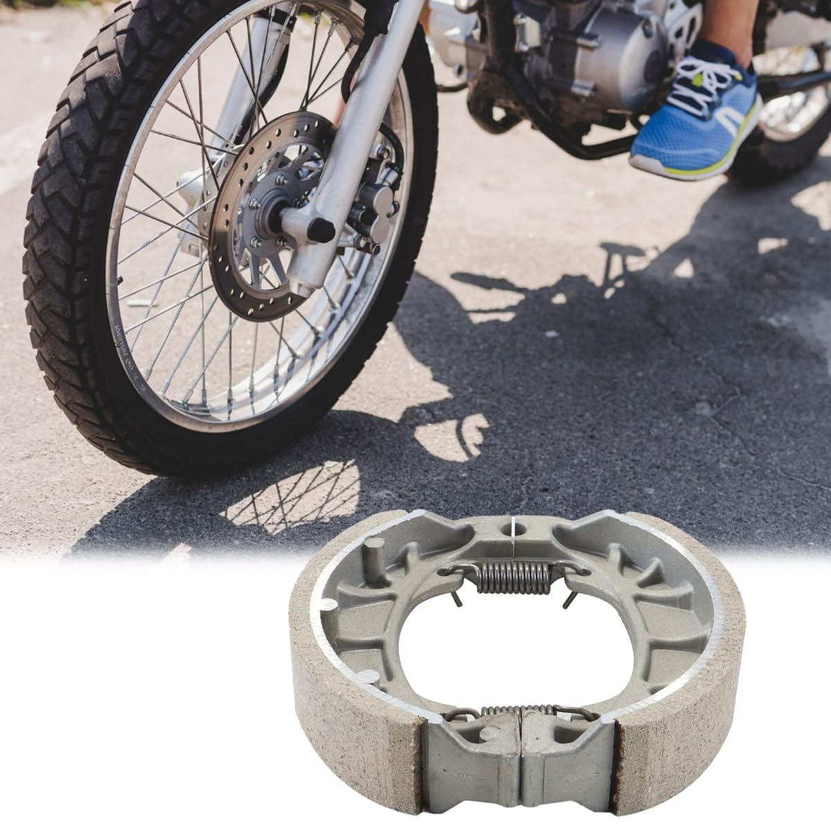 Mâchoires de frein arrière 105 mm pour frein à tambour, compatibles avec scooters, cyclomoteurs, quads et karts 49 et 50 cm3 (modèles 139QMB et GY6).