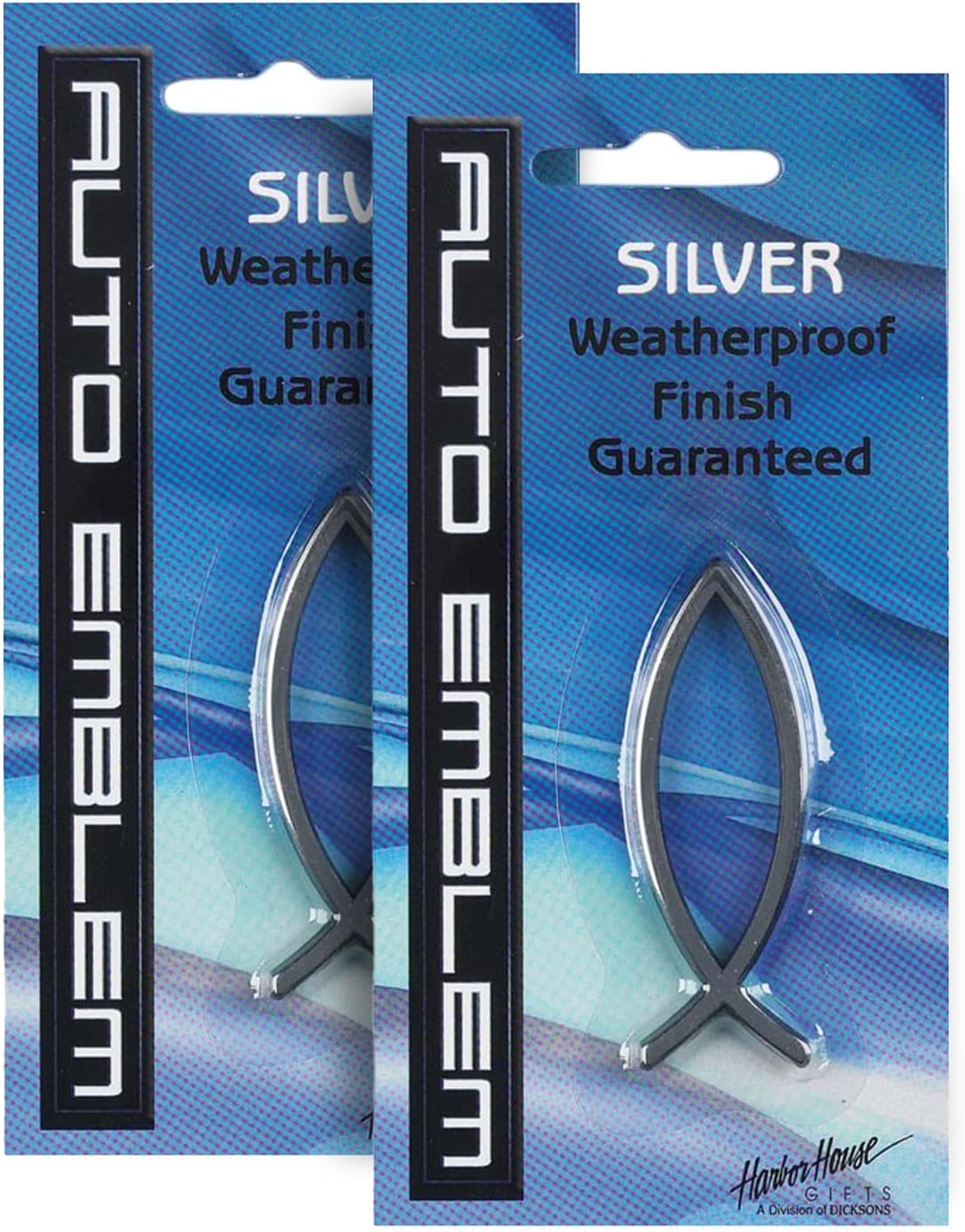 Amazon.com: Dicksons, Small Silver Chrome Christian Jesus Fish Symbol ...