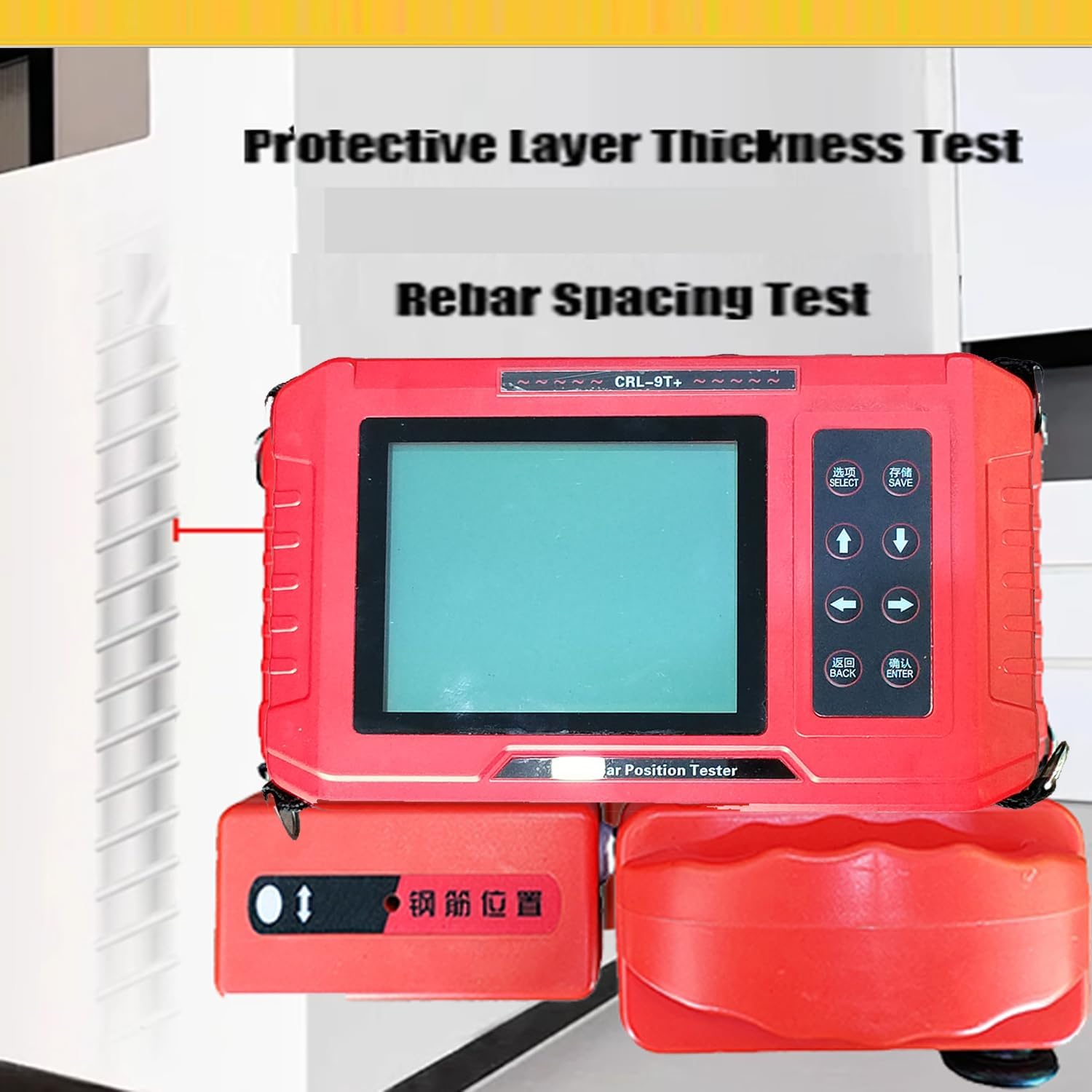 Concrete Rebar Scanner with Protective Layer Thickness 6mm-90 mm 7mm-200mm Steel Bar Diameter Ф6mm-Ф50mm for Locating Rebar Estimating Rebar Diameter Spacing 131000 Groups Storage