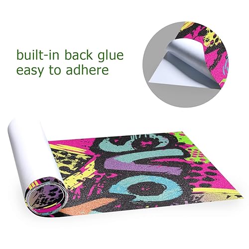 Miniatura 4 de Love Shape Dots Longboard Grip Tape 44" x 10" Bubble Free Skateboard Grip Tape Sheet Scooter Grip Tape Easy Apply Grip Tape for Skateboards