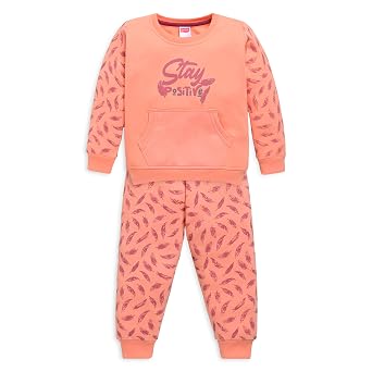 LuvLap Baby Girls Full Sleeve Sweatshirt & Pyjama Set Pack of 1