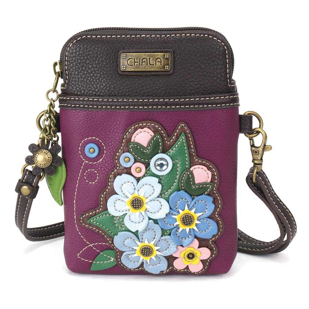 Chala Crossbody Cell Phone Purse-Women Canvas Multicolor Handbag with Adjustable Strap