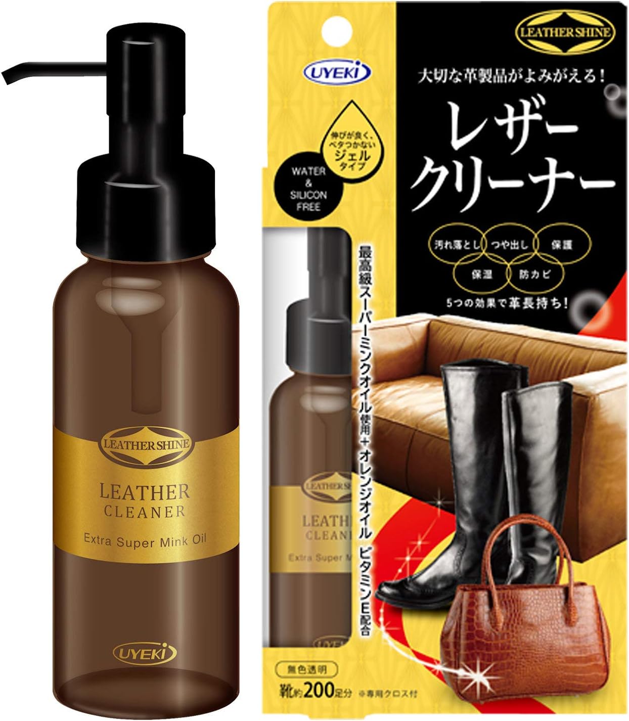 Leather Cleaner Dedicated Cross with Super Mink Oil use Non-Silicon Non-Water Prescription 100ml