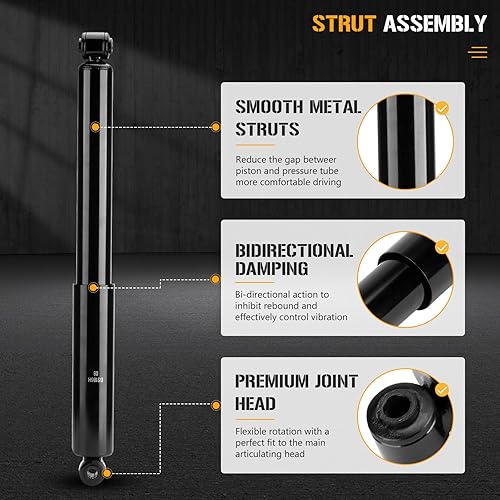 Miniatura 9 de Juego de amortiguadores de amortiguadores para Pontiac Torren 2006, Chevrolet Equinox 2005-2006