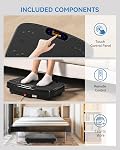 Vibration Plate Exercise Machine, Vibrating Plate for Lymphatic Drainage, Vibrating Platform with 200 Adjustable Speeds, Fitness & Weight Loss Vibration Plate, 450 Lbs Max Capacity