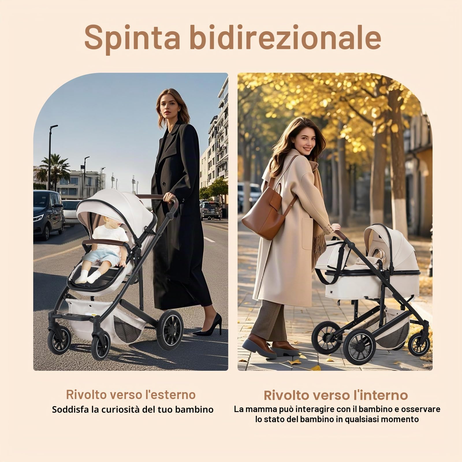 Zkiprm Passeggino per fuoristrada Adatto per viaggi - passeggino accogliente | Sistema di Viaggio Con Sedia, Braccioli Regolabili, Pioggia, Zanzariera, Telaio in alluminio, 0-4 anni