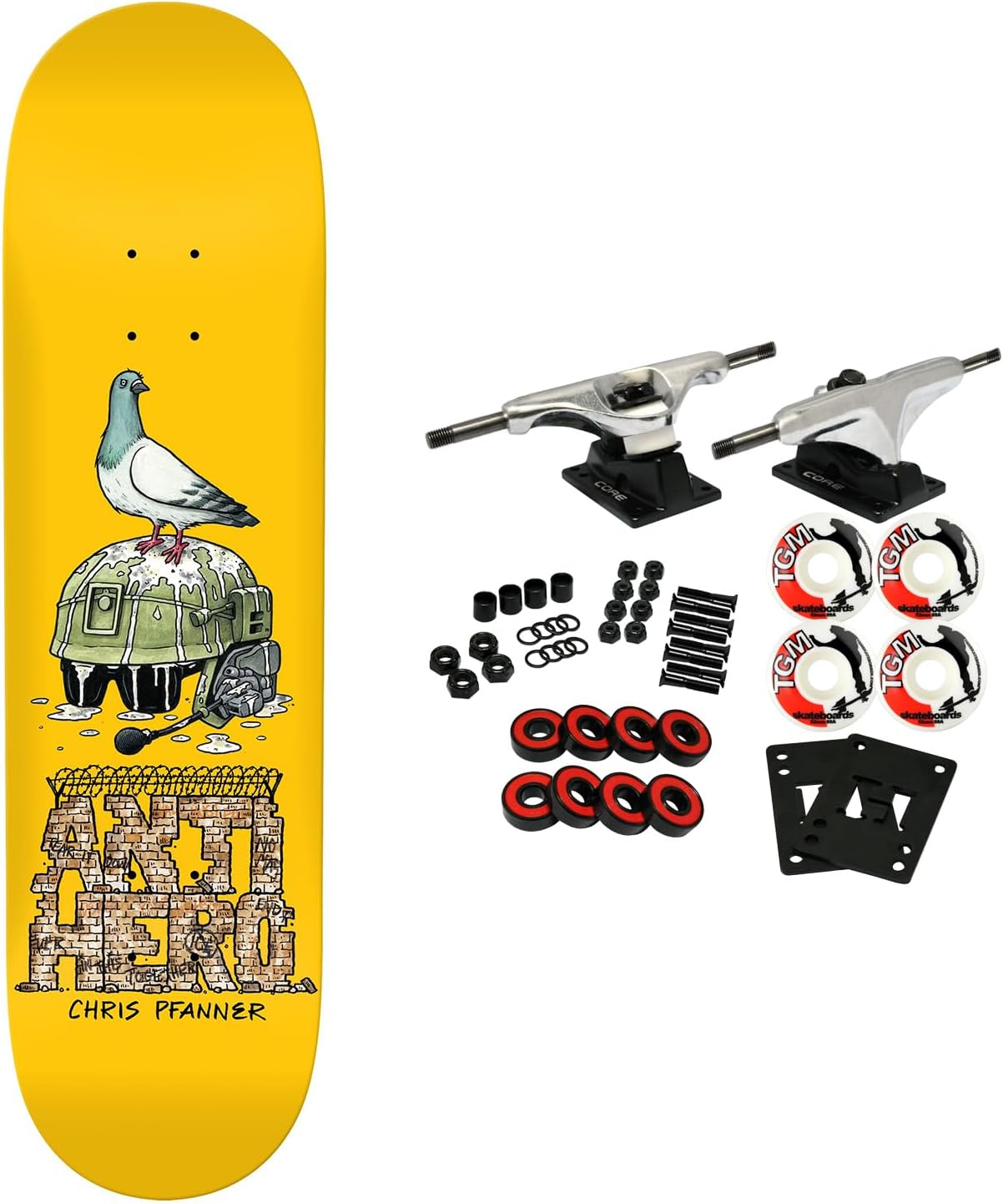 Anti Hero Skateboard Complete Chris Pfanner Liberdad 8.25" x 32"