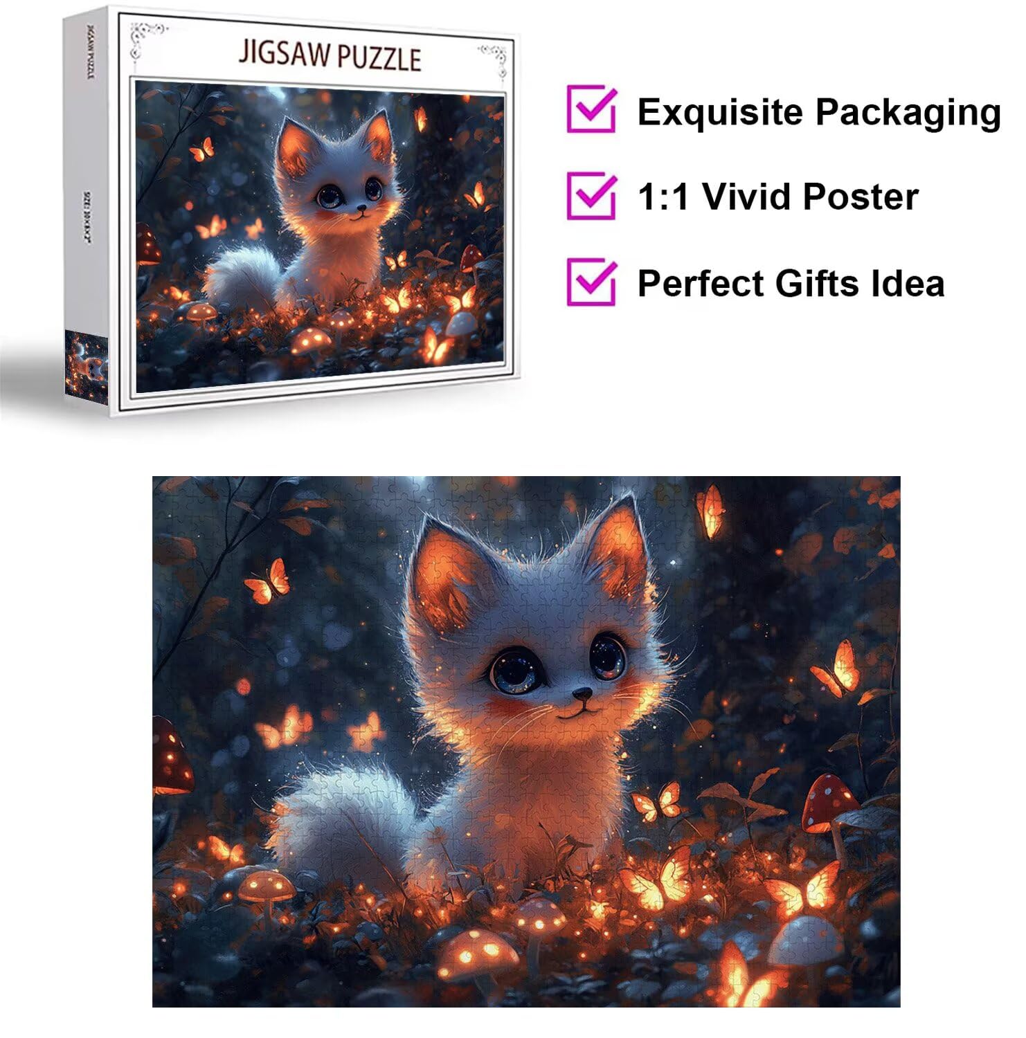 Puzzle dla dorosłych 2000, kot kreskówka, 99x70cm, n-510