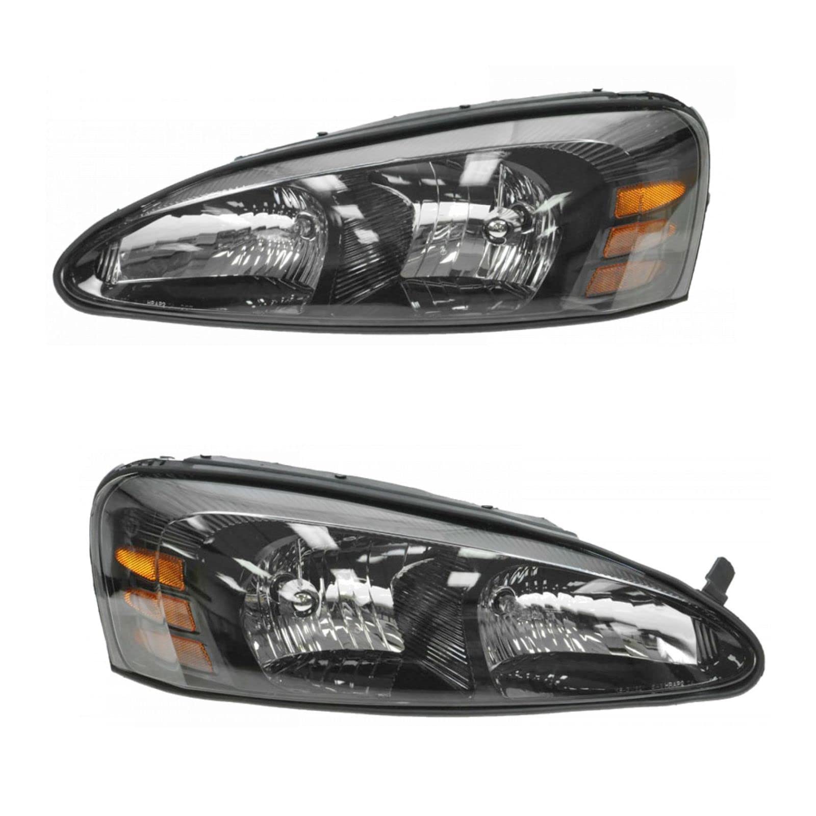 2 Piece Headlight Assembly Set Driver & Passenger Side Compatible with Pontiac Grand Prix 2004-2008 GM2502227 GM2503227 25851403 25851404