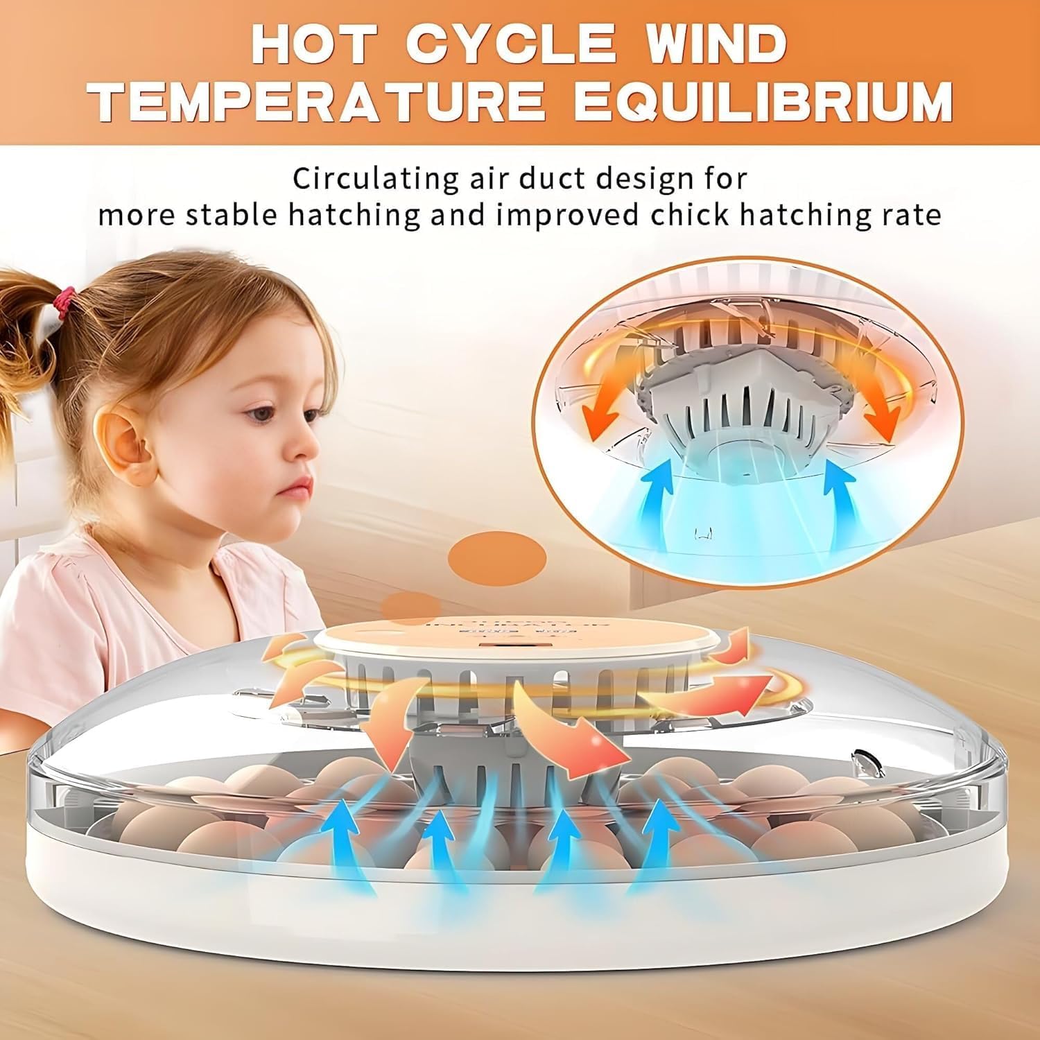 Incubatrice Intelligente per Uova, incubatrice Automatica per Uova, Temperatura e umidità Possono Essere visualizzate e Le Uova Possono Essere girate automaticamente Illuminazione delle Uova