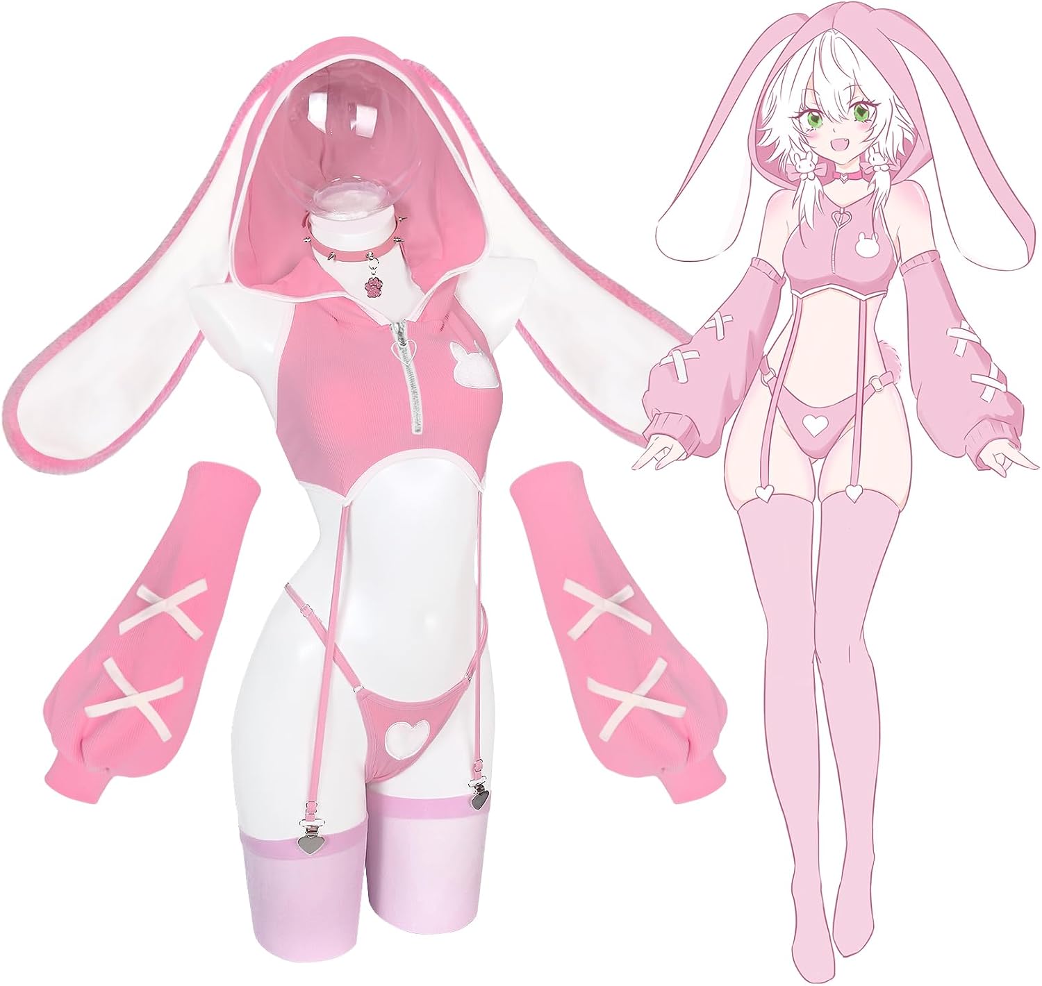 KORURACLUB Animal Costume Cosplay Lingerie Bodysuit for Women