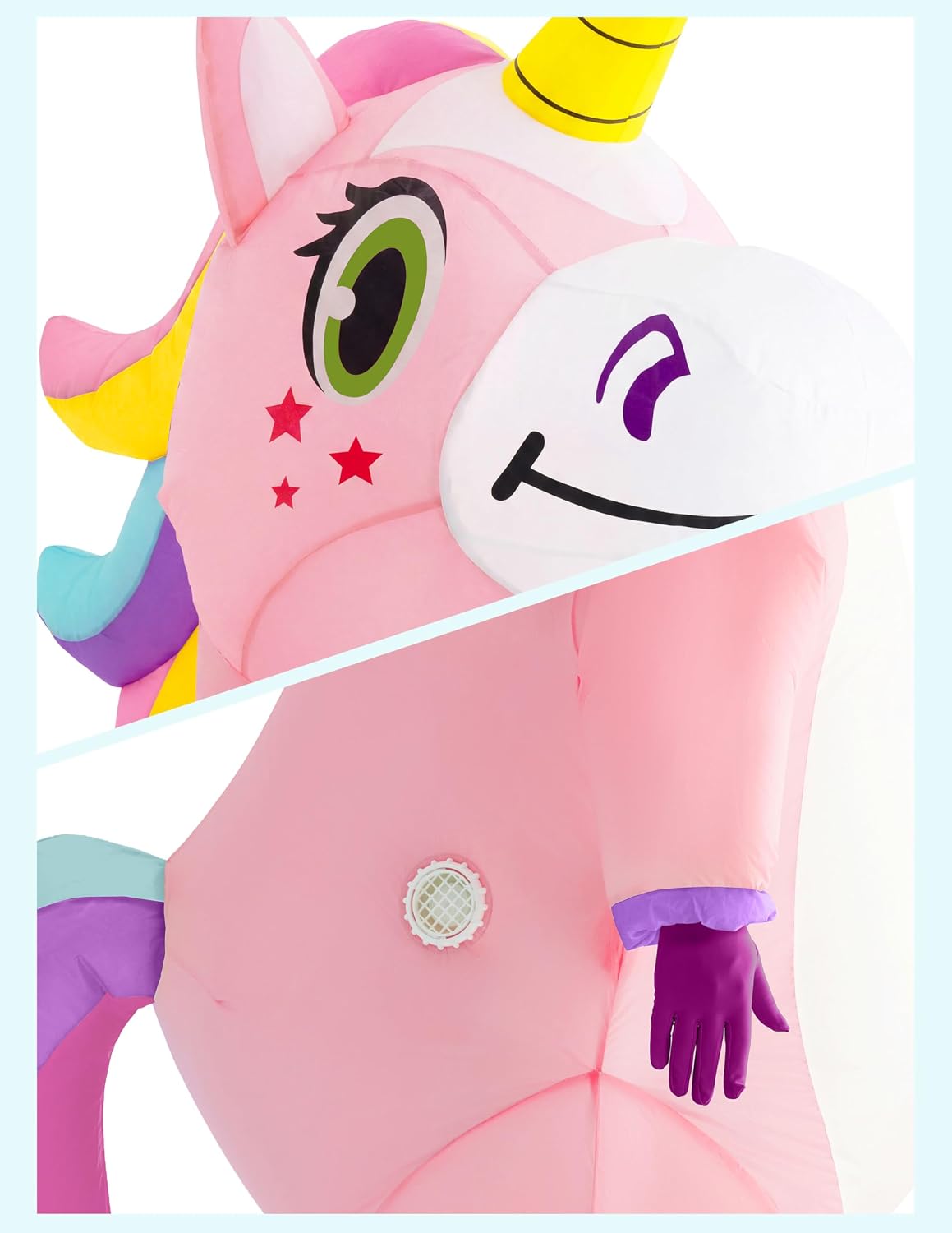 Spooktacular Creations Halloween Inflatable Costume, Full Body Unicorn Blow Up Costume for Adult Holiday Themed Cosplay Party