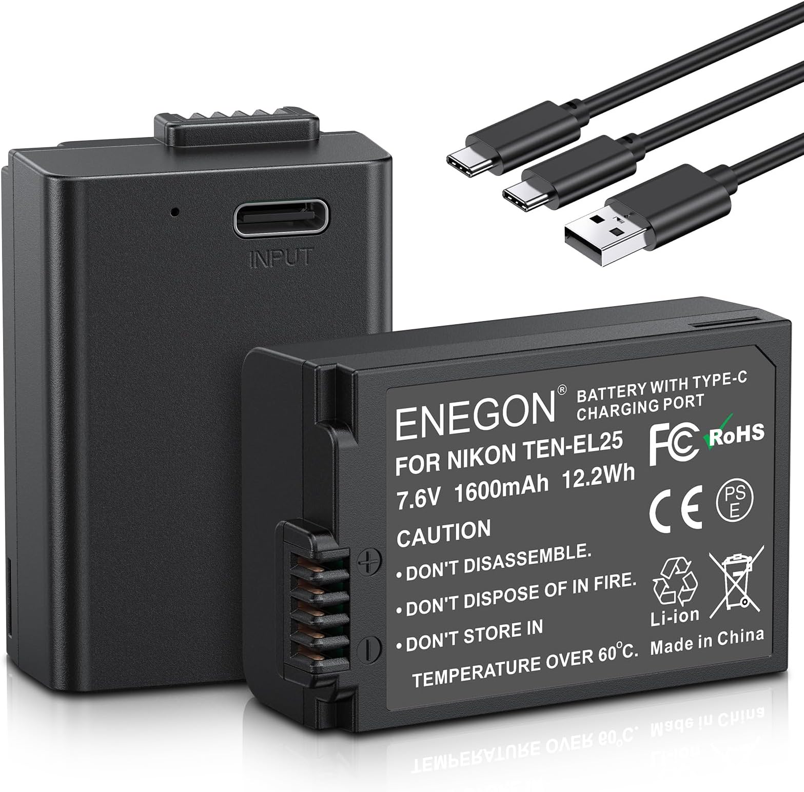 Llano EN-EL25 Ladegerät Für Nikon Z50, Z30, Z Fc - 18W Schnellladung & Digitaldisplay