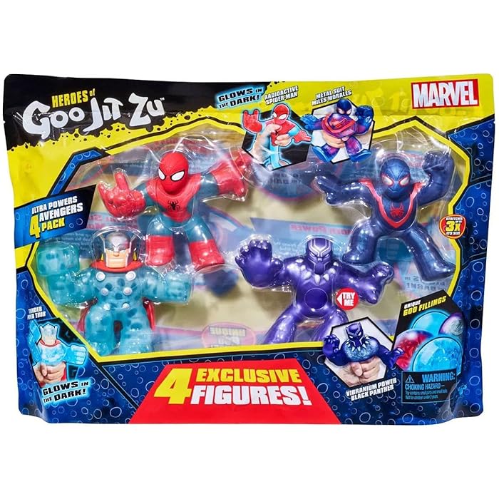 Muñeco Goo Jit Zu - Supagoo Black Panther, Figura Flexible Y Divertida Para Juegos De Aventuras