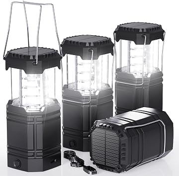 Emergency Weather Radio+4 Pack Camping Solar Lanterns