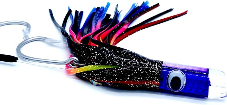 Trolling Skirt Tuna Lures Set of 8 inch/9 inch/11 inch for Mahi Marlin Dolphin Wahoo Shark with Rigged Hooks Big Game Fishing Saltwater Lure