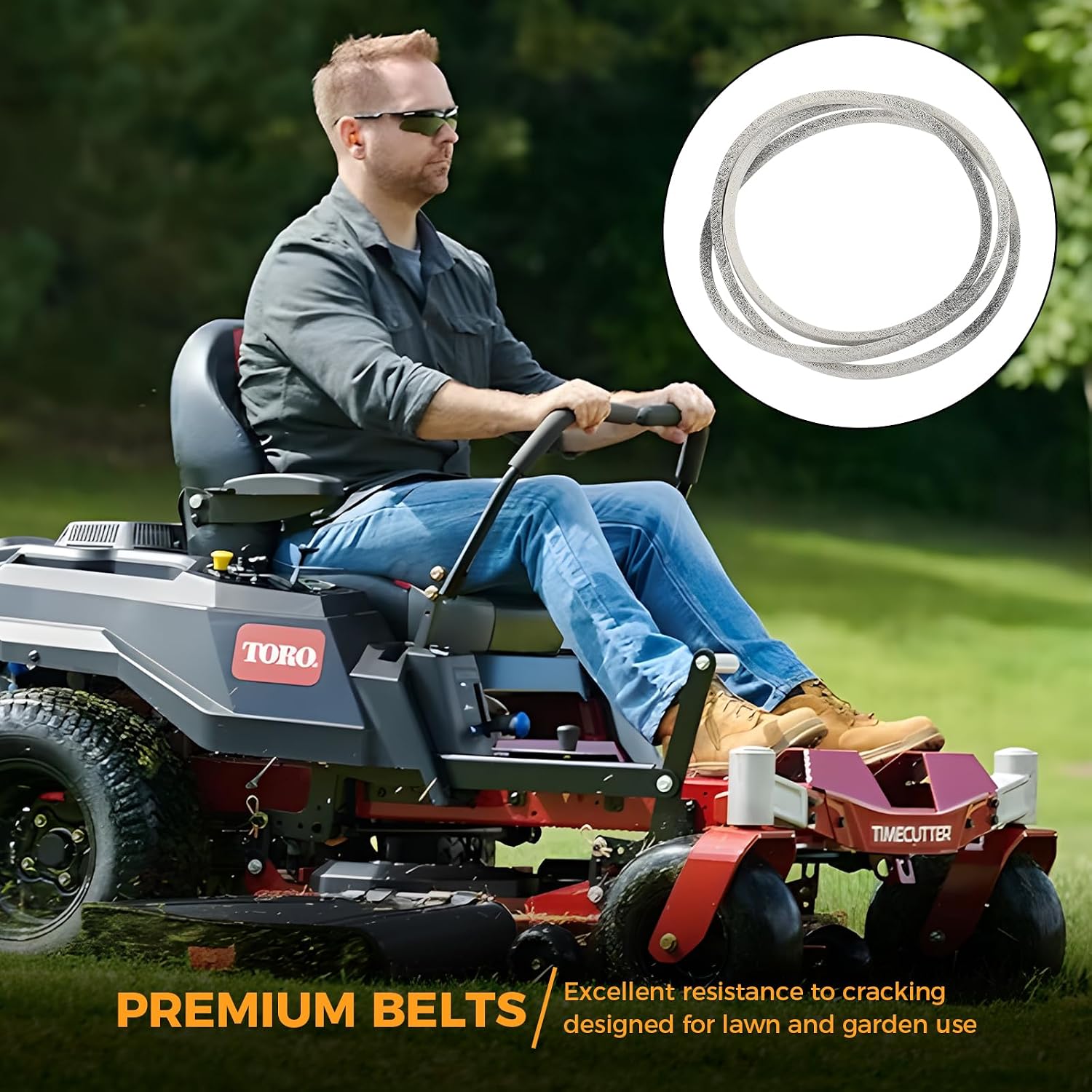 119-8820 Mower Deck Belt 50" for Toro TimeCutter SS5000 MX5000 5000 MX5060 75750 Zero Turn Riding Mower Compatible with Toro 119-8820 119-8820-SL (1/2" x 141 1/2")