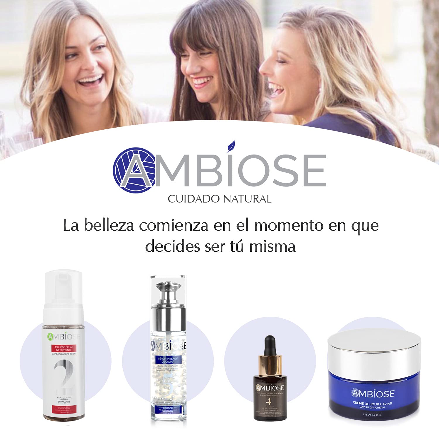Ambiose Caviar Intensive Serum, with Caviar Beads and Hyaluronic Acid, Immediate Lifting Effect, Antioxidant, Anti-Aging, Moisturizing, Firming, All Skin Types, Ultralight Texture, with Vitamins A, B2, B6, B12
