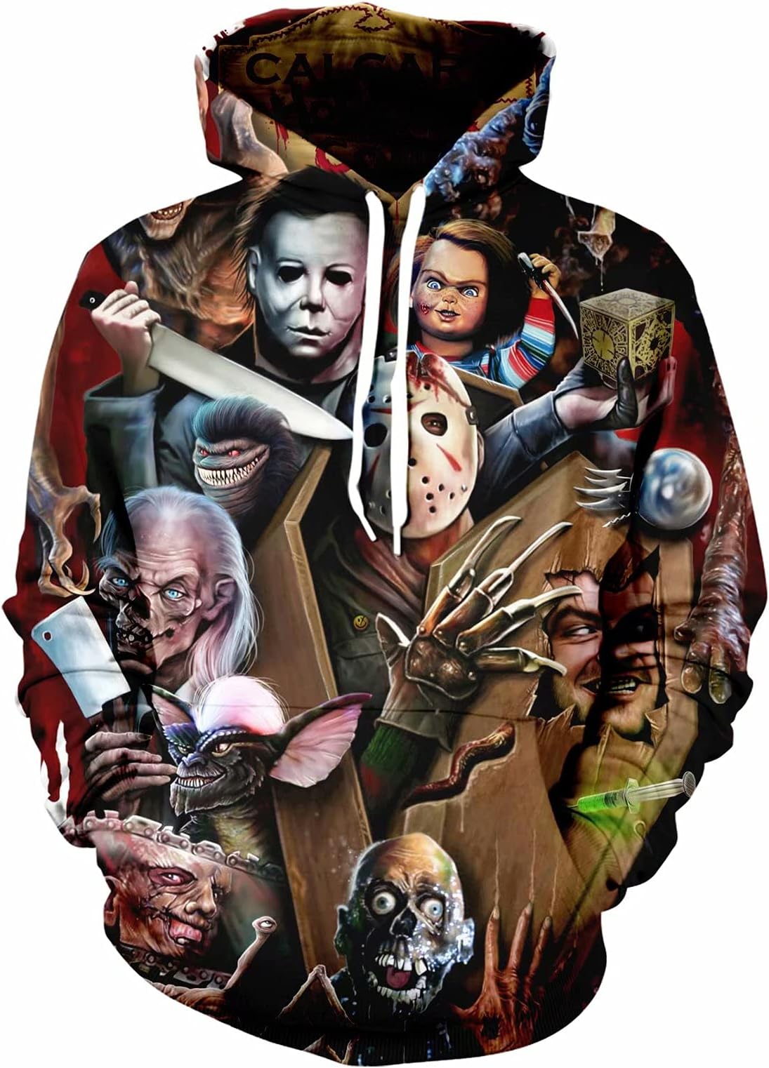 Halloween Hoodie Men Decorations Costumes Skull 3d Printed Adult Hoodie Sweatshirt, Unisex