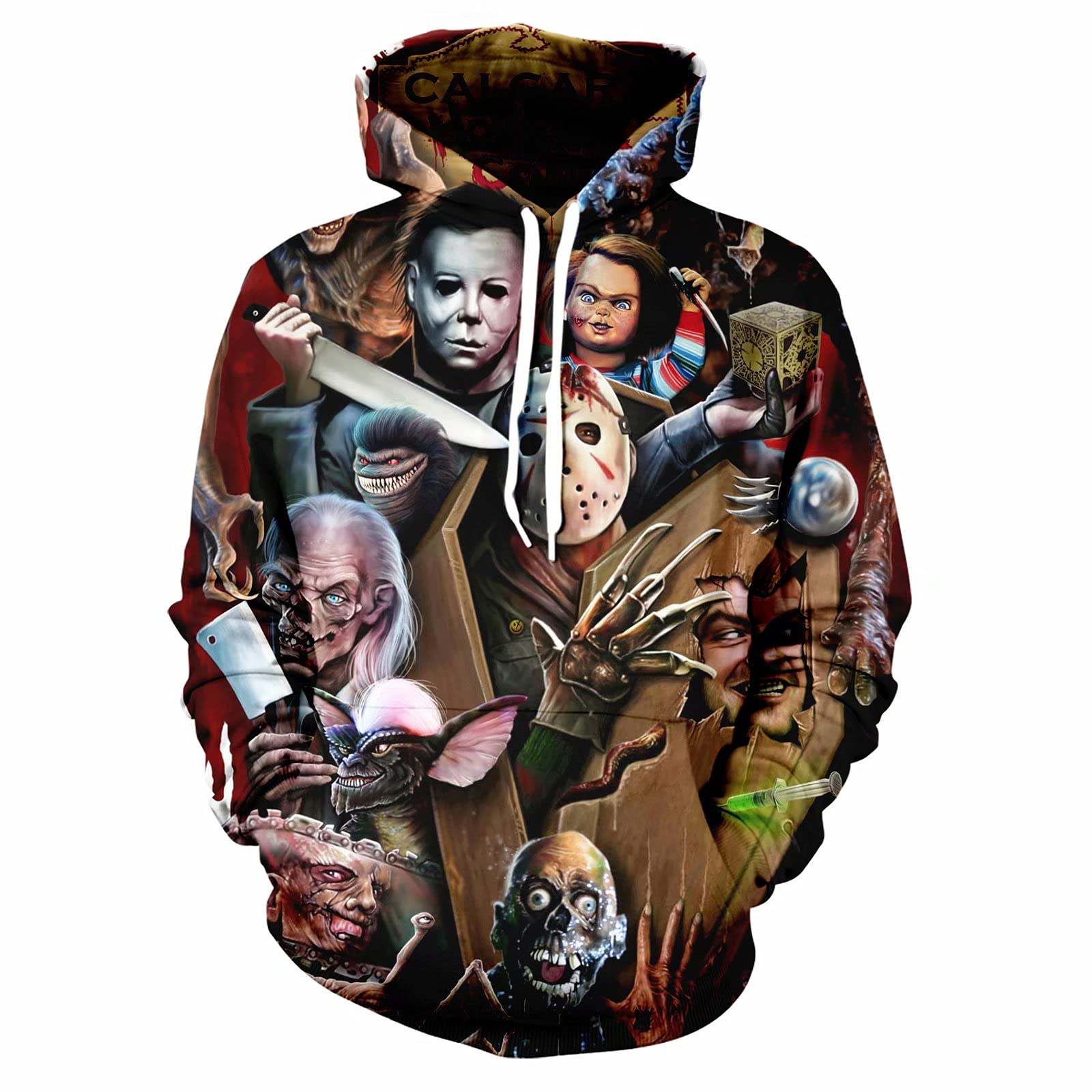 Halloween Hoodie Men Decorations Costumes Skull 3d Printed Adult Hoodie Sweatshirt, Unisex