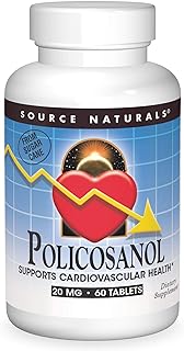 Source Naturals Policosanol, Support for Cardiovascular Health*, 20 mg - 60 Tablets