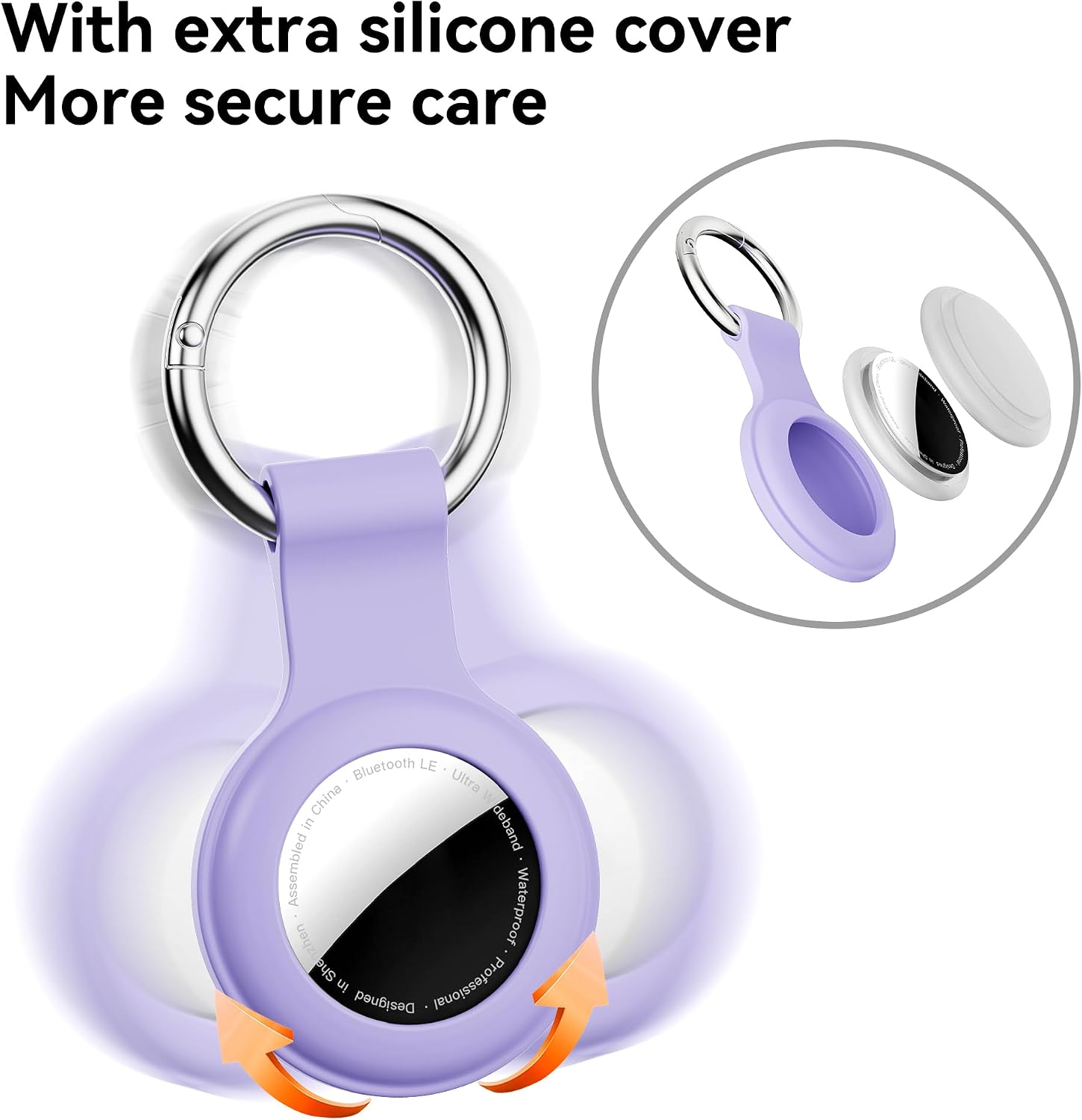 AirTag Keychain Holder 4 Pack, IPX8 Waterproof Case image 4